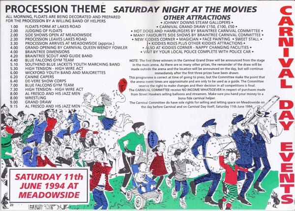 1994 Programme of Events